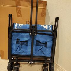 ✨️新品✨️ キャリーワゴン 折り畳み 耐荷重100kg 120L ブルーの画像
