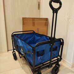 ✨️新品✨️ キャリーワゴン 折り畳み 耐荷重100kg 120L ブルーの画像