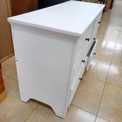 リユースのサカイ太田店★ジモティ割あり★  整理タンス ホワイト H567×D41×W110.5 クリーニング済み OJ10776の画像