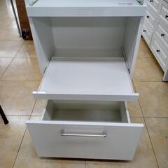 リユースのサカイ太田店★ジモティ割あり★  レンジ台 ホワイト H175.5×D41.5×W58.8 クリーニング済み OJ10777の画像