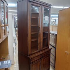 リユースのサカイ太田店★ジモティ割あり★  食器棚 ブラウン H195.5×D45.5×W83.5 クリーニング済み OJ10778の画像