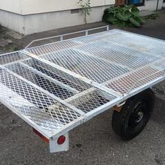 【取引中】本日車検取得 札幌より サントレックス ダンプ式軽フルトレーラー マルチ フラット カーゴの画像