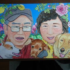 似顔絵　世界に1枚オリジナルのイラスト（プレゼント・ペットメモリアルなど）の画像