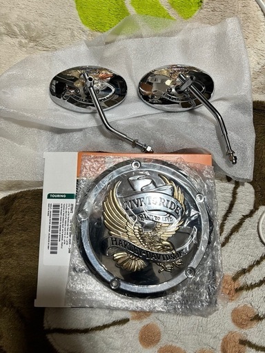 ドラッグスペシャリティーズ カスタムミラー×2 ＆FLHR ロードキング用プライマリーカバー