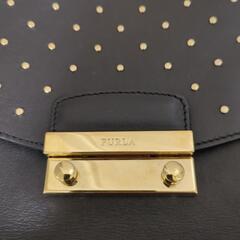 FURLA フルラ メトロポリス ハンドバッグ スタッズ 2WAY レザー 黒の画像