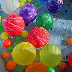 ヨーヨー100個⭐　空気入りゴム付きで手間無し！水風船　縁日　祭　ヨーヨー釣りの画像