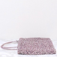 【未使用品】ANTEPRIMA アンテプリマ スクエア グリッター ワイヤーバッグ ピンクシルバーの画像