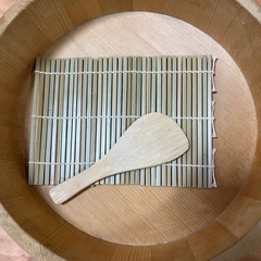 寿司桶・しゃもじ・巻きすセットの画像