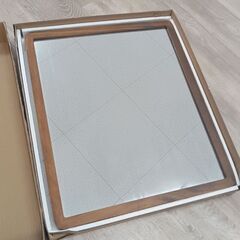 新品！未使用♪ 天然木の鏡 ミラー 直径40×48cm 日本製！ブラウン 4930344070376 過剰在庫処分価格 アウトレットの画像