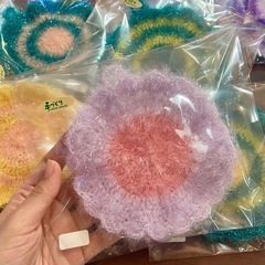エコな手編みタワシ🌏✨の画像