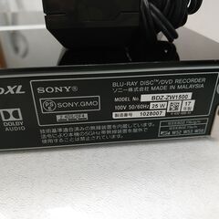 品質保証☆配達有り！13000円(税込）SONYソニー ブルーレイレコーダー BDZ-ZW1500 [1TB ]の画像