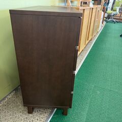 【愛品館八千代店】無印良品　4段チェスト　ウォールナットカラー　タモ材の画像