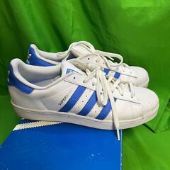 adidas アディダス SUPERSTAR S75929 スーパースター ローカットスニーカー ホワイト/ブルー27ｃｍの画像