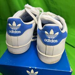 adidas アディダス SUPERSTAR S75929 スーパースター ローカットスニーカー ホワイト/ブルー27ｃｍの画像