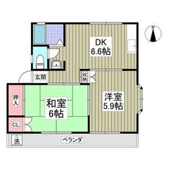 💕初期費用「8万円」・一人暮らし、カップルにおすすめ２DK・駐車...