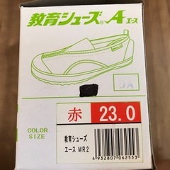 新品未使用箱付き　教育シューズ　赤の画像