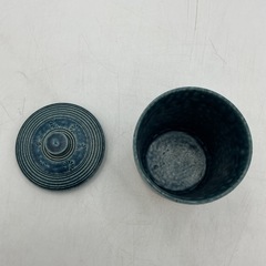 清水焼　蓋付き湯呑みの画像