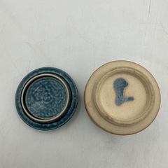 清水焼　蓋付き湯呑みの画像
