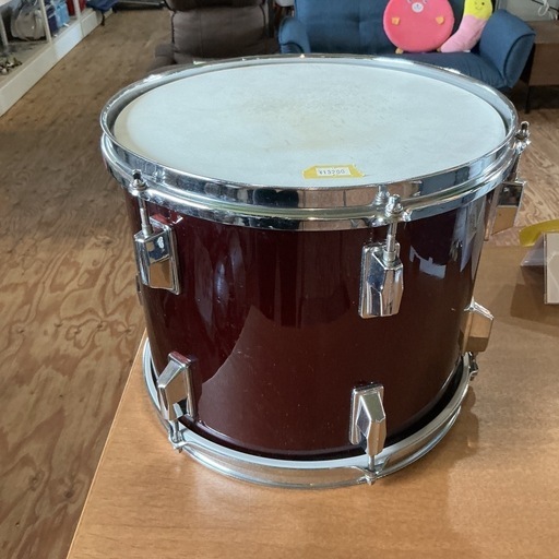 早い者勝ち☺️フロアタム?楽器太鼓たいこドラム打楽器直径約32cm高さ約27.4cm1点物❣️ワインレッド