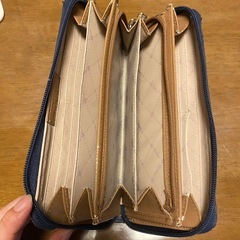 中古　紺色　長財布の画像