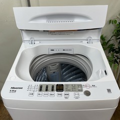 R538 ☀️ ジモティー限定特別価格！ 2023年製の美品♪ Hisense 洗濯機 （洗濯5.5㎏) HW-55E2W ⭐ 動作確認済 ⭐ クリーニング済の画像