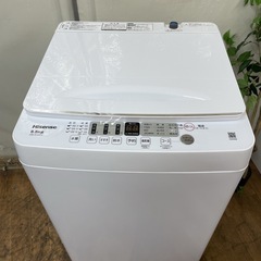R538 ☀️ ジモティー限定特別価格！ 2023年製の美品♪ Hisense 洗濯機 （洗濯5.5㎏) HW-55E2W ⭐ 動作確認済 ⭐ クリーニング済の画像