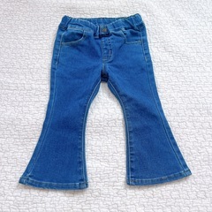 LittleWEEKENDリトルウィークエンド フレアデニムパンツ90の画像