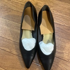 ルタロン　黒　7cm ヒール　パンプス　24cm　　　　 の画像