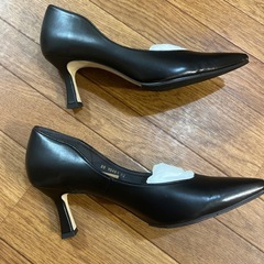 ルタロン　黒　7cm ヒール　パンプス　24cm　　　　 の画像