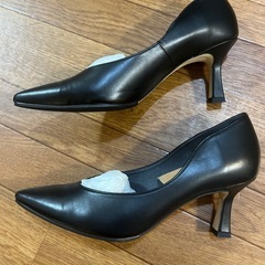 ルタロン　黒　7cm ヒール　パンプス　24cm　　　　 の画像
