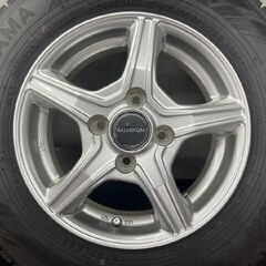 【YOKOHAMA ice GUARD iG60 155/80R13】スタッドレス【BS BALMINUM 13インチ 4.5J4HPCD100+35】23年製 バリ溝 ヴィッツ パッソ等　(STH017)の画像