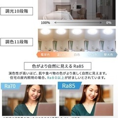 アイリスオーヤマ LEDシーリングライト12畳 調色 常夜灯 リモコン付き おやすみタイマー メモリ機能 5200lm リビング 寝室 和室 台所 天井照明 CL12DL-5.0の画像