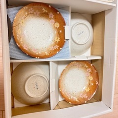 桜模様の和風食器セット（未使用）の画像