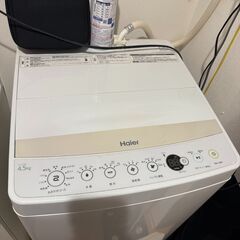 【引取日指定あり】全自動 洗濯機 ハイアール 4.5kg JW-C45BE-Wの画像