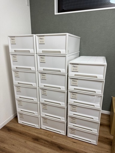 Fits 収納ボックス 12個セット ホワイト 押し入れ