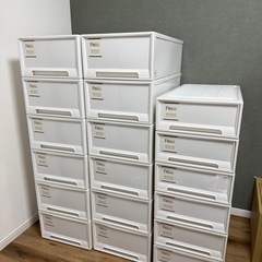 Fits 収納ボックス 12個セット ホワイト 押し入れ