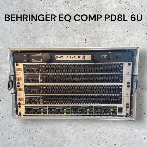 【業務用】BEHRINGER他 EQ COMP AC 6Uラック キャスター付