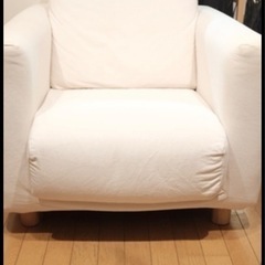 無印良品　ソファワンシーター　掛け替えカバー付きの画像