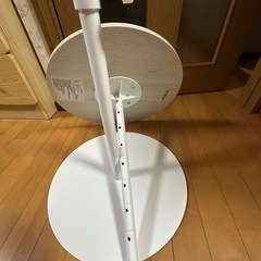 ニトリ 丸テーブル 昇降テーブル(YS03 4040 ホワイトウォッシュ) の画像