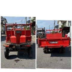 訳あり　chikusui 筑水　キャニコム　GH221 4輪運搬車　運搬機　油圧ダンプ　最大積載量500kgの画像