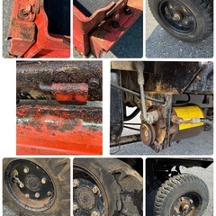 訳あり　chikusui 筑水　キャニコム　GH221 4輪運搬車　運搬機　油圧ダンプ　最大積載量500kgの画像