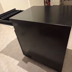 オフィスコム　デスクワゴン　黒　40cm×50cm×56cm　サイドワゴンの画像