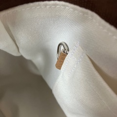 【ハンドメイド】帆布トートバッグ 外ポケット付き 茶色 ブラウン 0829の画像