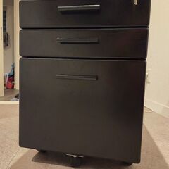 オフィスコム　デスクワゴン　黒　40cm×50cm×56cm　サイドワゴンの画像