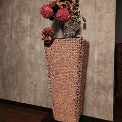造花　籠　フラワースタンド　花瓶　美品の画像