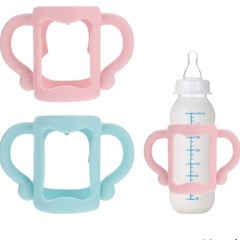 哺乳瓶🍼ハンドルカバー(シリコン)🦁🧡の画像