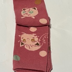 新品未使用！レア ピンク ミドルソックス プリン&サケブシッポ（23-25cm）1足の画像