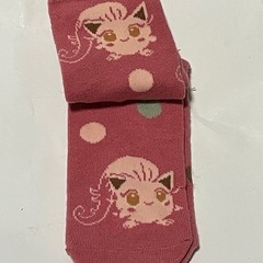 新品未使用！レア ピンク ミドルソックス プリン&サケブシッポ（23-25cm）1足の画像