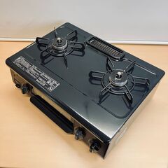 プロパンガス・LPガス用 グリル付き二口ガステーブル（パロマ IC-S37-2R）2023年製の画像