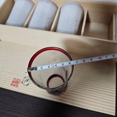 伝統硝子器 江戸切子 グラス　江戸ガラス細工　5個セットの画像